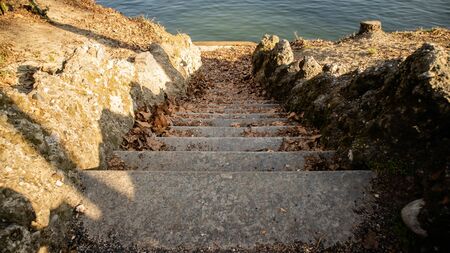 Stairs down to the river