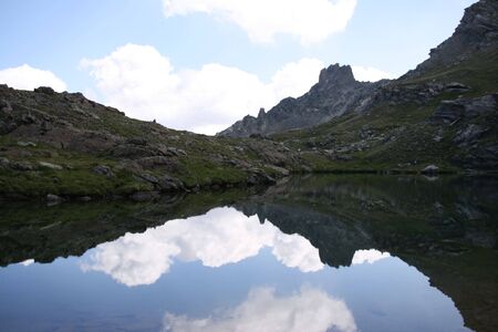 alpine lakeの写真素材
