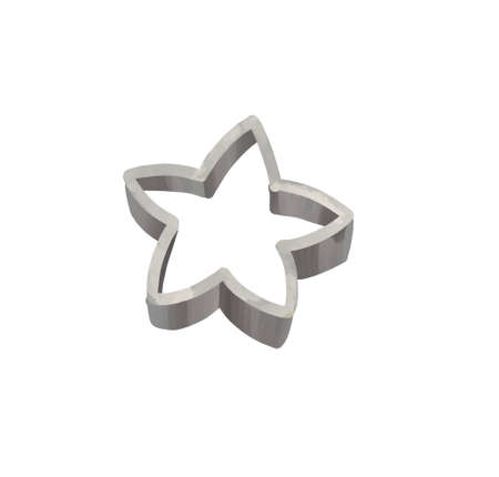 Pastry cutters isolated on white. cookie mold star. Watercolor illustrationの写真素材