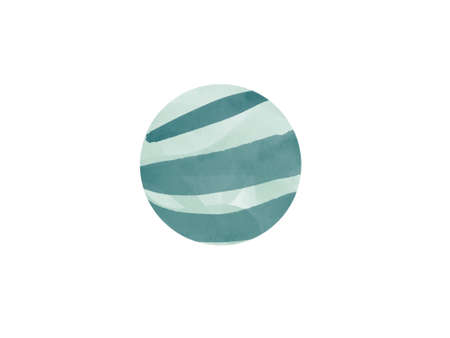 Watercolor Space Planets. Watercolor Space clipart, Cosmos, retro planets isolated. Comets, moon, stars, osteroid, stylized planets set - illustration. Vintage planets illustの写真素材