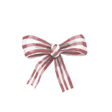 Watercolor Bow. Bow for the holidays isolated on a white backgroundの写真素材