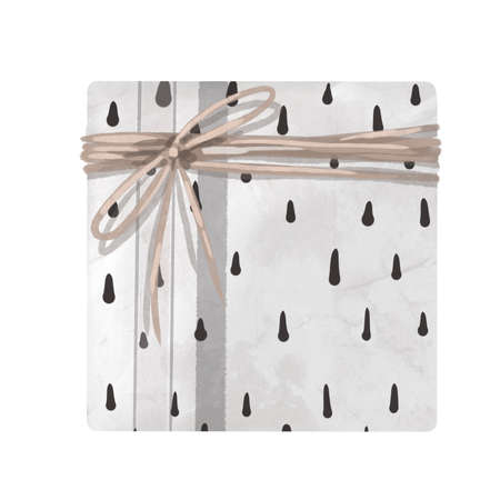 Watercolor gift. Gift for the holidays isolated on a white background.の写真素材