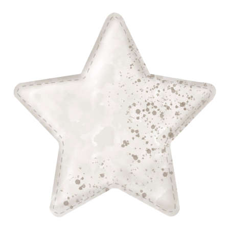 white star watercolor. An isolated star on a white background.の写真素材