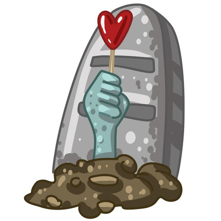 Creepy Valentine clipart, Spooky Valentine, Pastel Goth digital stickers, Alternative Valentine day vector EPS10のイラスト素材
