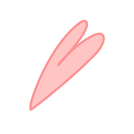 Pink heart. flat illustration. Valentine day vectorのイラスト素材