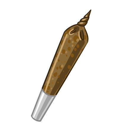 a jamb of cannabis. a marijuana cigarette. vector illustration legalizeのイラスト素材