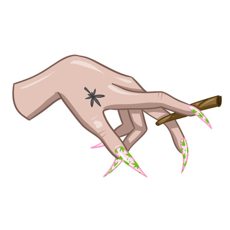 smoking pipe with marijuana. legalize cannabis vectorのイラスト素材