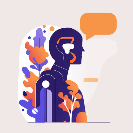 Vector illustration of a robot. artificial intelligence Chat bot human helper.のイラスト素材