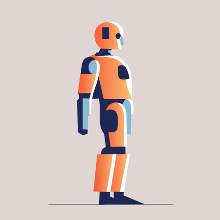Vector illustration of a robot. artificial intelligence Chat bot human helper.のイラスト素材
