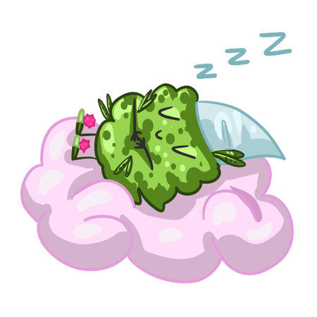 Cute marijuana. The character is cute Marijuhanna. Vector flat illustrationのイラスト素材