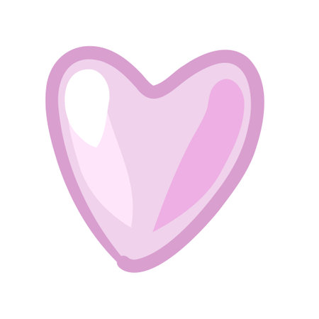 Pink heart. flat illustration. Valentine day vectorのイラスト素材