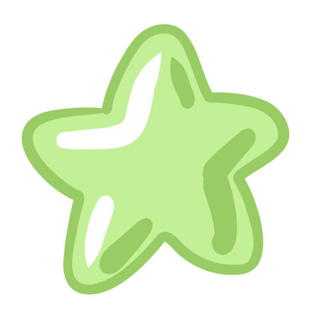 vector green star. Asterisk icon. vector illustrationのイラスト素材