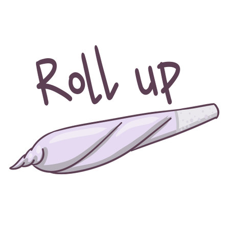 a jamb of marijuana. Ganja. illustration of cannabis.のイラスト素材