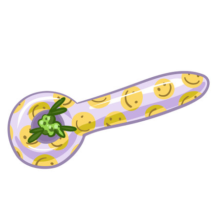 smoking pipe with marijuana. legalize cannabis vectorのイラスト素材
