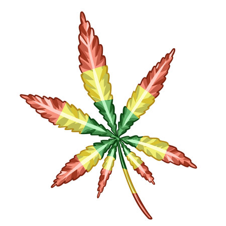 Cannabis cones. Marijuana Branch, Vector Illustration of Medical Weedのイラスト素材