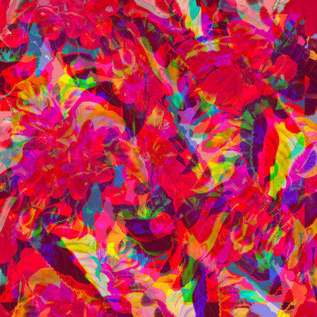 the background is floral. pattern of flowers psychedelic ornaments.の写真素材
