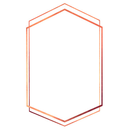 Beautiful thin bronze frame, round shape, square, pentagonal and hexagonalの写真素材