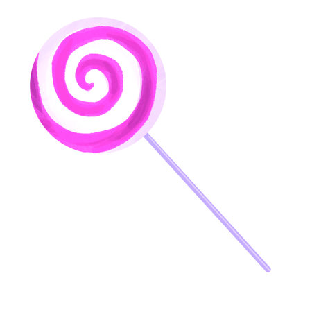 watercolor Christmas lollipop. red candy isolated on a white backgroundの写真素材