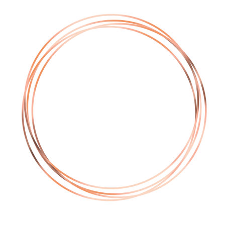 Beautiful thin bronze frame, round shape, square, pentagonal and hexagonalの写真素材