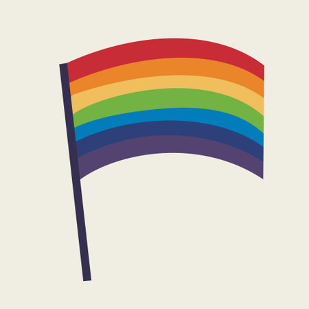 Rainbow LGBTQ Pride flag. Vector illustration of the Pride parade. LGBT communityのイラスト素材