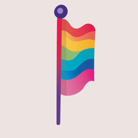 Rainbow LGBTQ Pride flag. Vector illustration of the Pride parade. LGBT communityのイラスト素材
