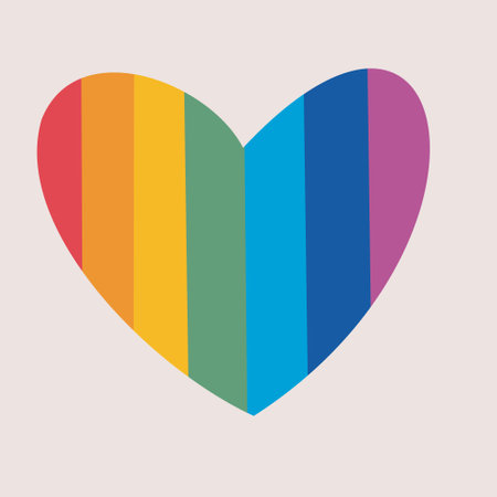 The heart is the color of the rainbow. symbol of LGBTQ Pride. vector illustration of the Pride parade. LGBT communityのイラスト素材