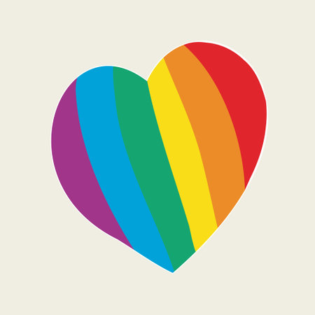 The heart is the color of the rainbow. symbol of LGBTQ Pride. vector illustration of the Pride parade. LGBT communityのイラスト素材