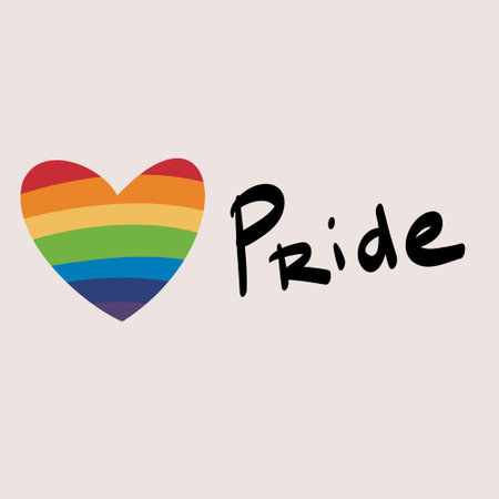 Pride day. I love pride text. rainbow color LGBTQ vector letteringのイラスト素材