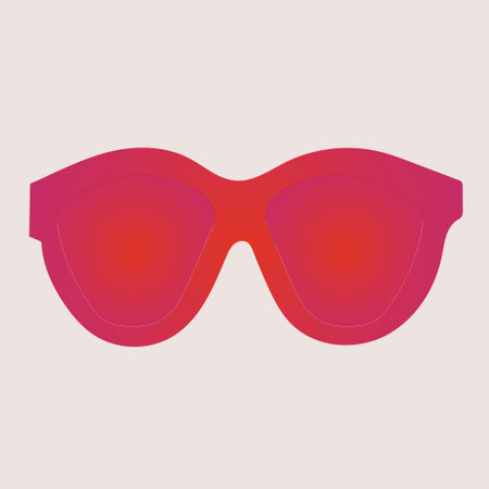 Flat illustration of red glasses. vector illustrationのイラスト素材