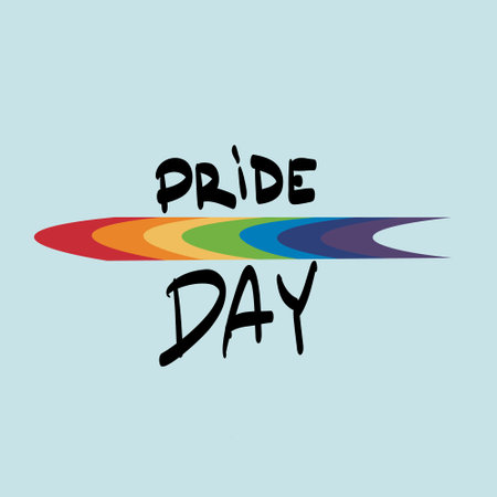 Pride day. I love pride text. rainbow color LGBTQ vector letteringのイラスト素材