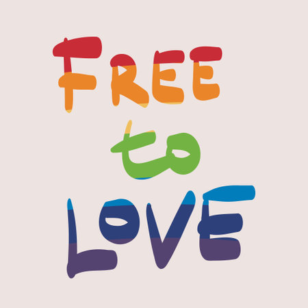 Love wins. Vector illustration of the Pride parade. LGBT community rainbowのイラスト素材