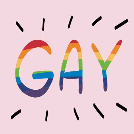 The symbol is gay. Gay Pride vector illustration. The color of the rainbowのイラスト素材