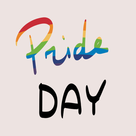 Pride day. I love pride text. rainbow color LGBTQ vector letteringのイラスト素材