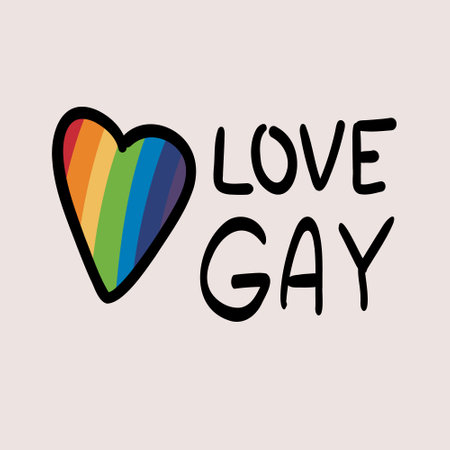 The symbol is gay. Gay Pride vector illustration. The color of the rainbowのイラスト素材