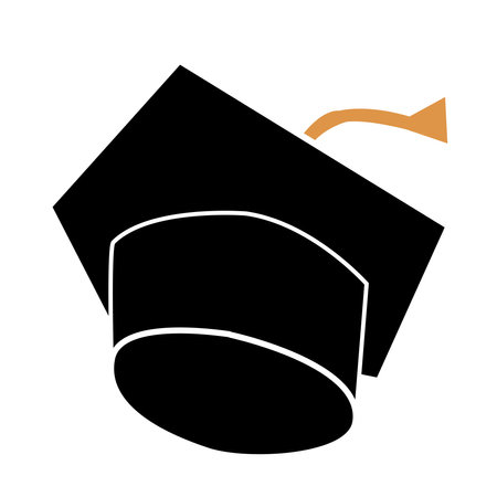 education cap. Class handwritten typography. Education. Students 2024 class vectorのイラスト素材