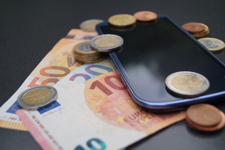 Mobile costs or smartphone costsの写真素材