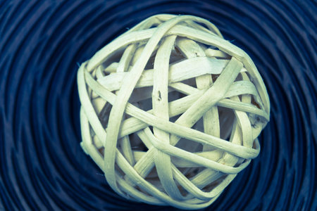 Wooden wicker ballsの写真素材