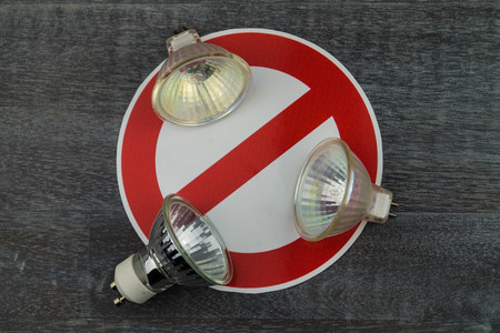 Light bulbs prohibitedの写真素材