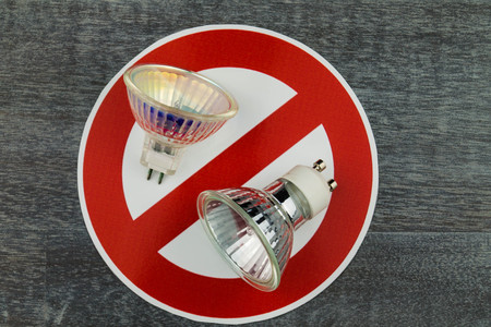 Light bulbs prohibitedの写真素材