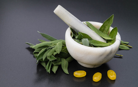Alternative Medicine with Sageの写真素材