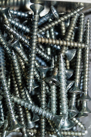 industrial iron nuts nails and screwの写真素材