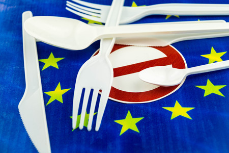 Europe bans straws and plastic tableware because of microplastics in the oceansの写真素材