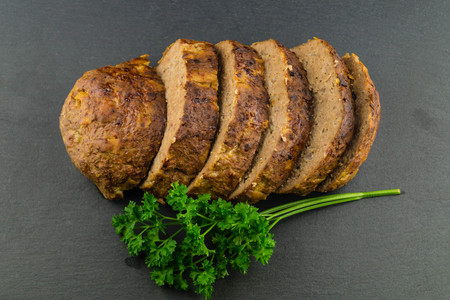 Traditional german homemade meatloafの写真素材