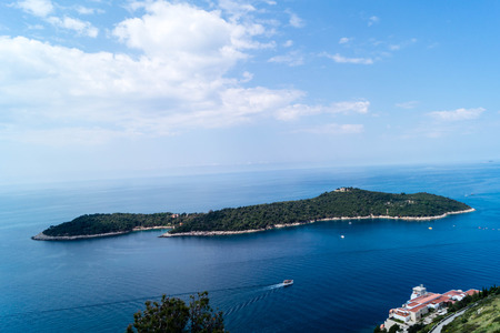 View from Mount sdr on Otok Lokrum, a small Iceland near Dubrovnik Croatia