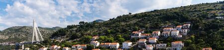 Most famous Franjo Tudjman Bridge in Dubrovnik Croatiaの写真素材
