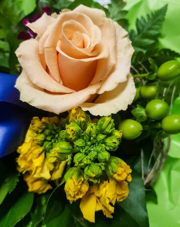 A colorful bouquet for the brideの写真素材