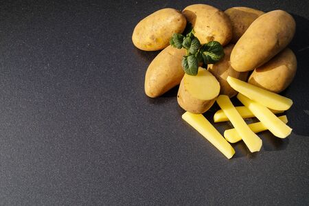 Solanum tuberosum directly after harvestingの写真素材