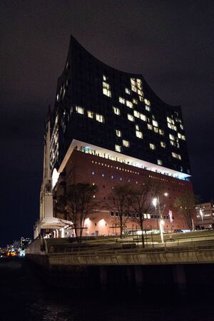 Elbphilharmonie and port of Hamburg Germany
