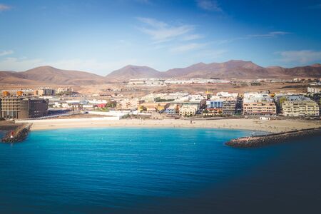 Puerto del Rosario Fuerteventura from the perspective of the cruise terminalの写真素材