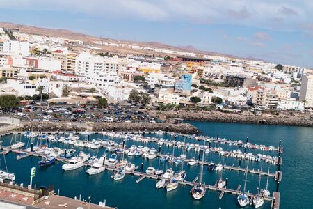 Puerto del Rosario Fuerteventura from the perspective of the cruise terminalの写真素材